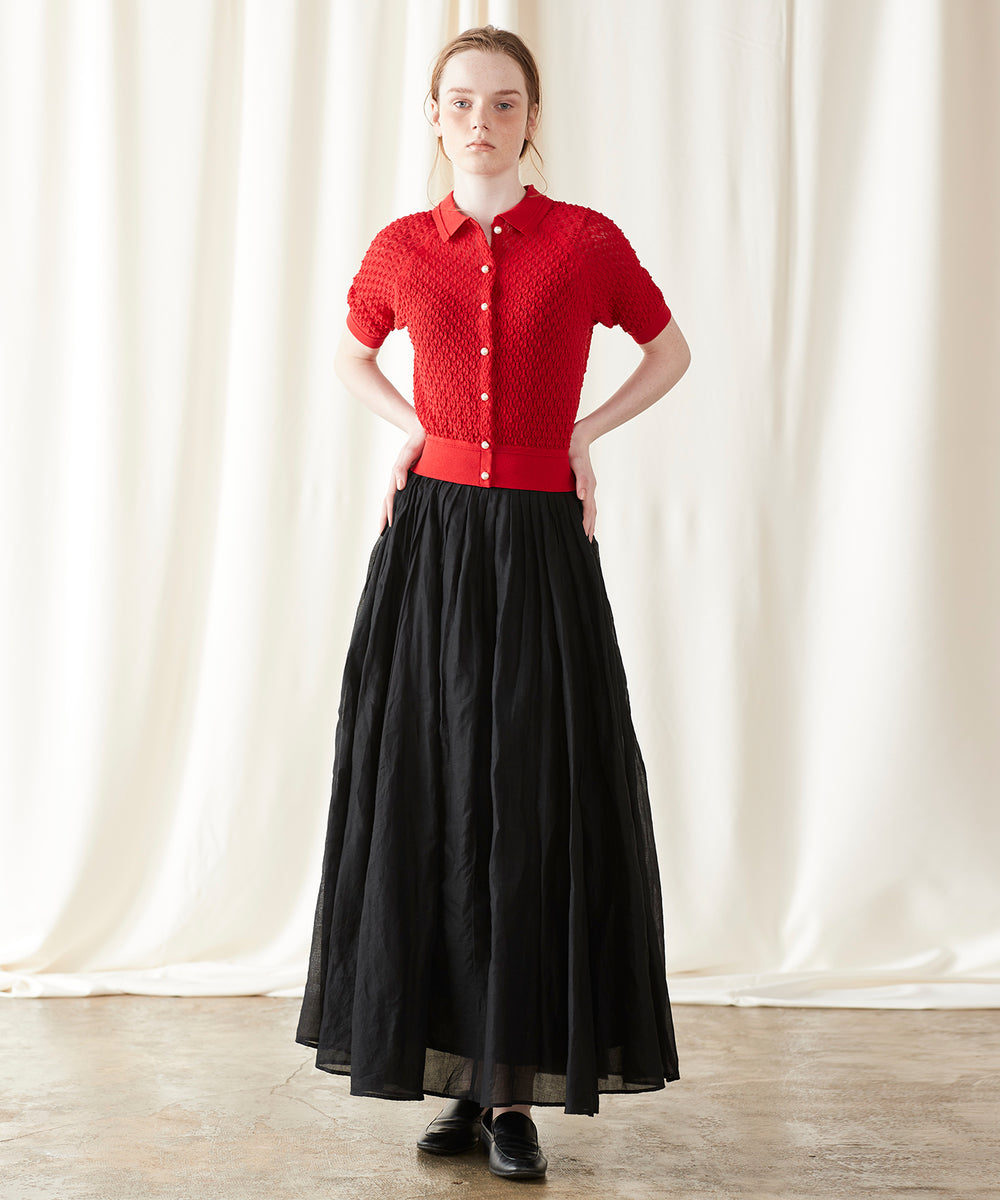 再入荷】tuck technique sheer cotton skirt – MARILYN MOON