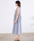 sheer check 2way gathered dress