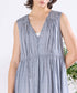 sheer check 2way gathered dress