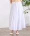 sheer check tuck gather skirt