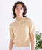 cotton nylon code embroidery knit cardigan