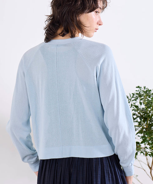 16G paper knit cocoon sleeve cardigan