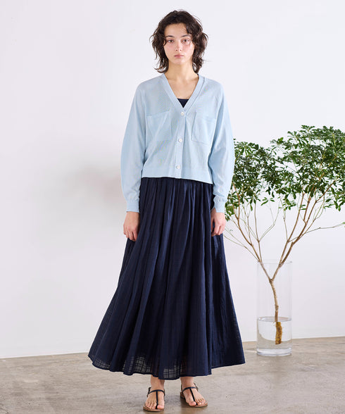16G paper knit cocoon sleeve cardigan