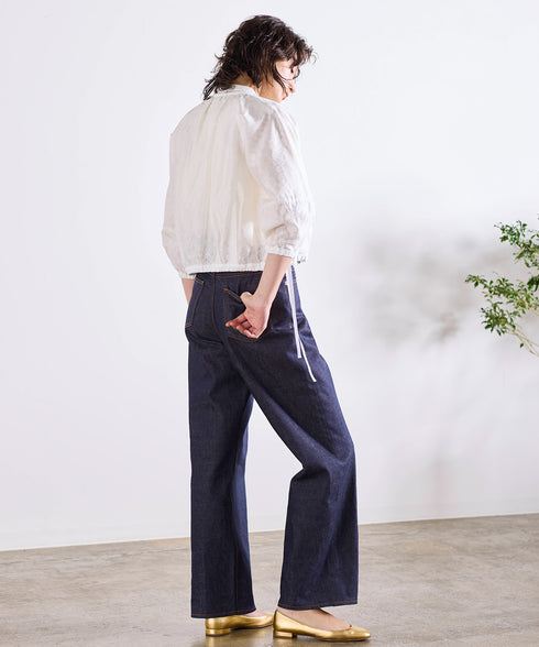 reversible sheer lace blouson