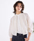 reversible sheer lace blouson