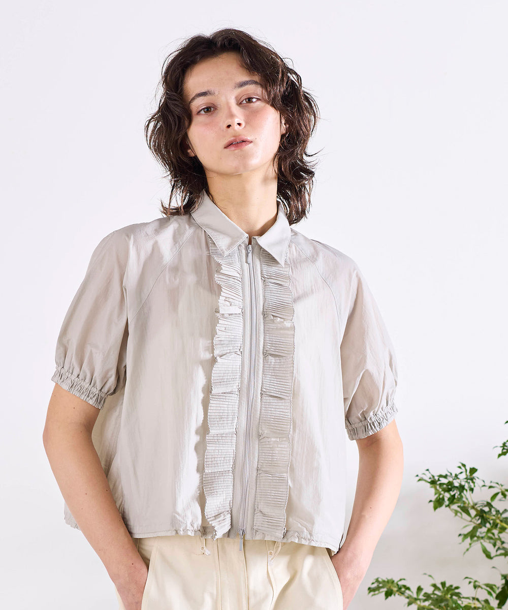 sheer pleats half sleeve blouson – MARILYN MOON OFFICIAL ONLINE SHOP