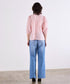 picot raffle collar tuck blouse