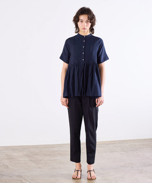 bosom tunic sheer shirt