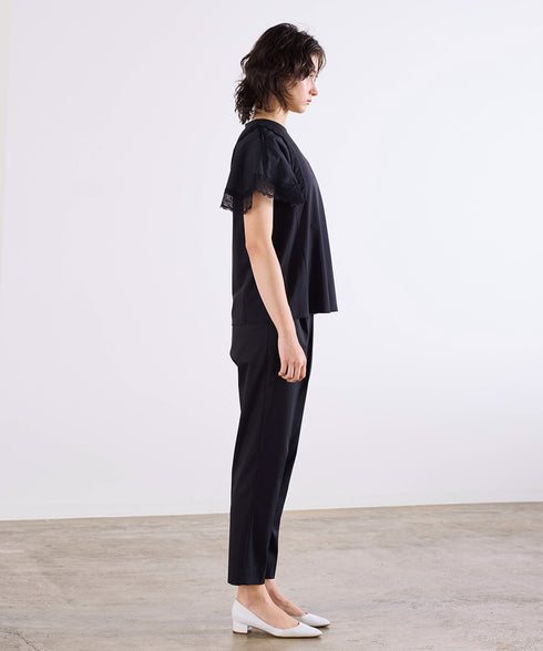 laced handkerchief sleeve cut-sew