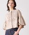 【SOI-MeME】diamond tuck embroidery blouse