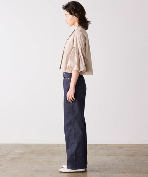 【SOI-MeME】diamond tuck embroidery blouse