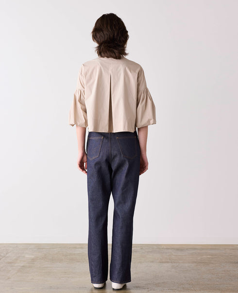 【SOI-MeME】diamond tuck embroidery blouse