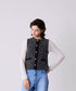 【予約】tweed knit fringe vest