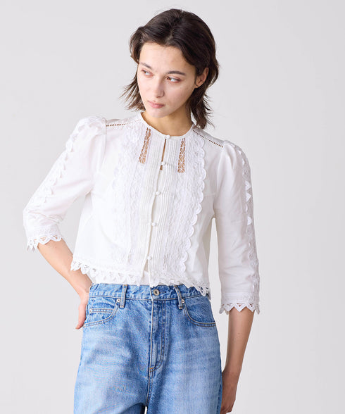 batten lace blouse jacket