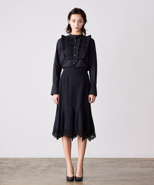 【SOI-MeME】batten lace handkerchief heme skirt