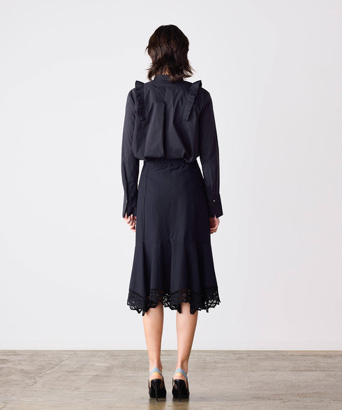 【SOI-MeME】batten lace handkerchief heme skirt