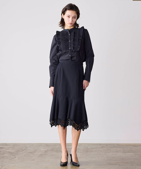 【SOI-MeME】tuck pleats jabot blouse