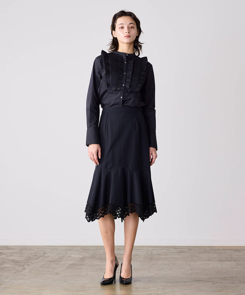 【SOI-MeME】batten lace handkerchief heme skirt