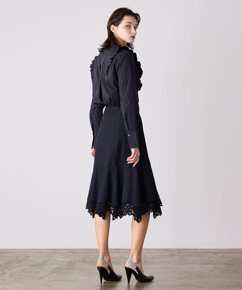 【SOI-MeME】batten lace handkerchief heme skirt