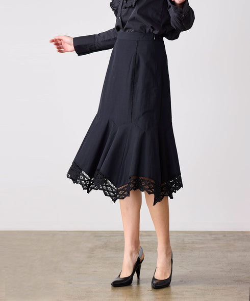 【SOI-MeME】batten lace handkerchief heme skirt