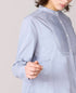 pin tuck bosom embroidery blouse