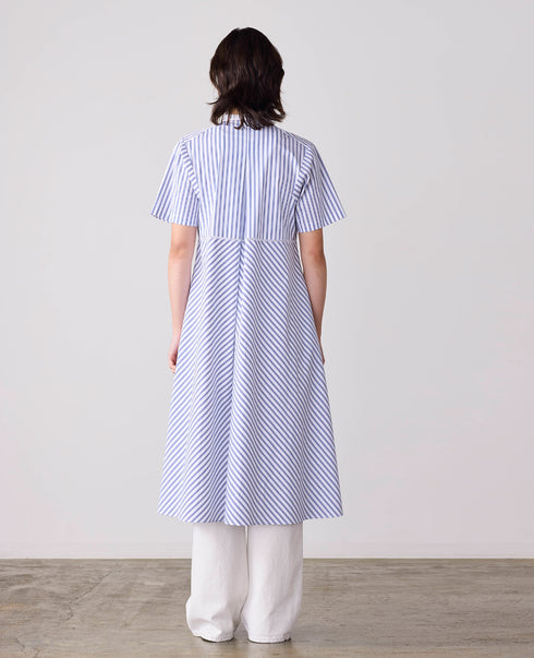 pin tuck bosom embroidery one-piece