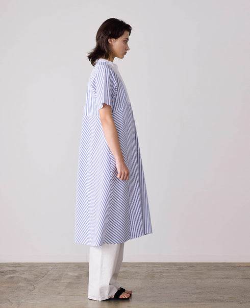 pin tuck bosom embroidery one-piece