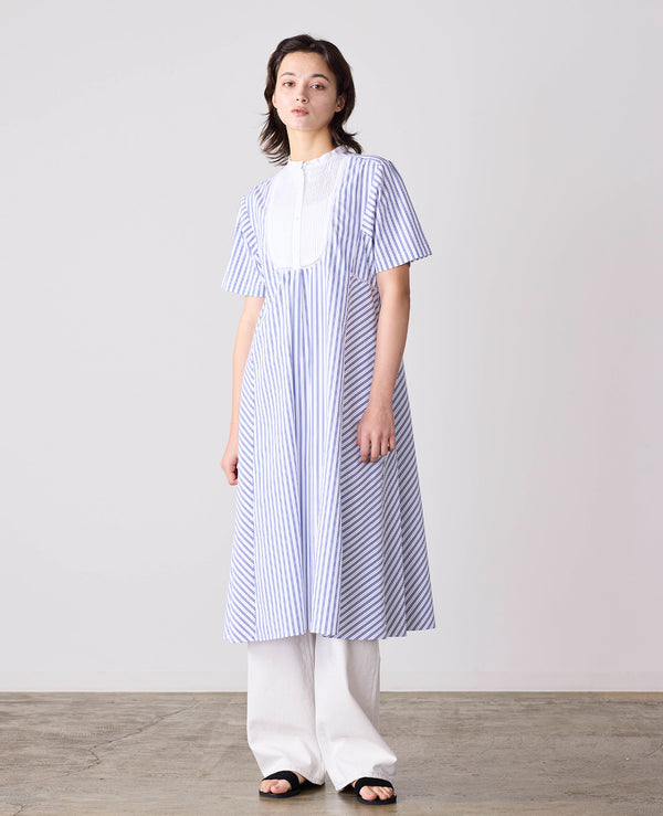 【SOI-MeME】pin tuck bosom embroidery one-piece