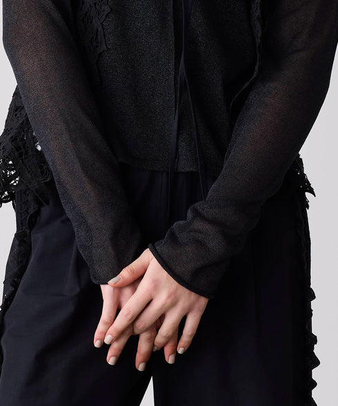 14G sheer paper knit