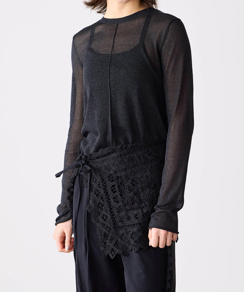 14G sheer paper knit