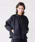 pleats sheer dolman blouson