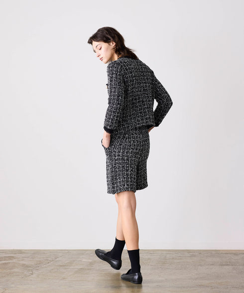 【予約】tweed knit fringe jacket