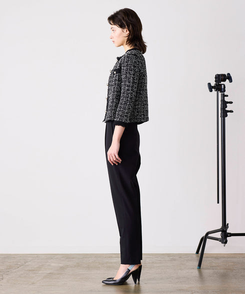 【予約】tweed knit fringe jacket