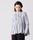 【SOI-MeME】code embroidery diamond tuck blouse