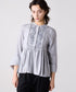【SOI-MeME】code embroidery diamond tuck blouse