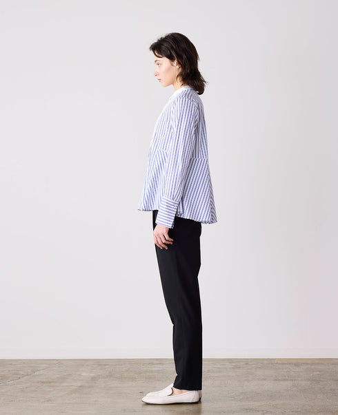 pin tuck bosom embroidery blouse