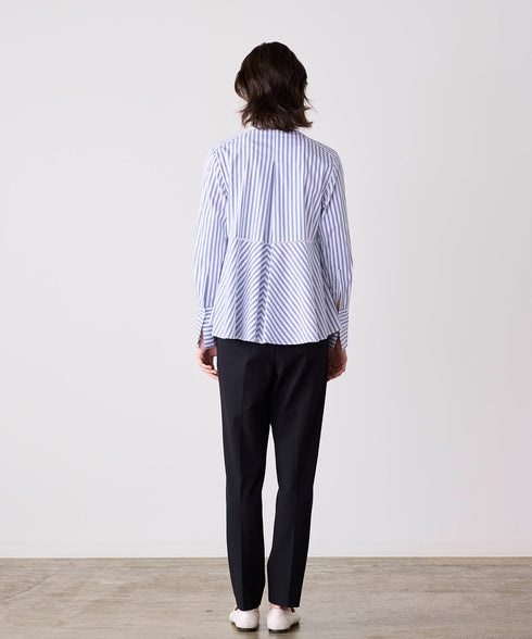 pin tuck bosom embroidery blouse