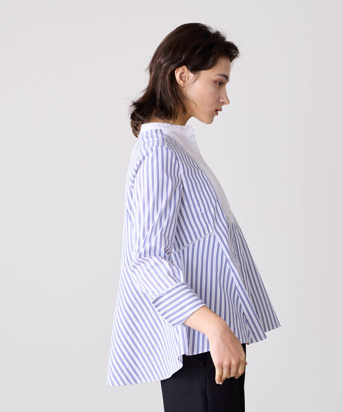 pin tuck bosom embroidery blouse