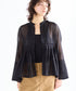 sheer starched cotton lace flare blouse