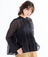 sheer starched cotton lace flare blouse