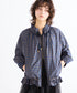 gingham check pleats frill blouson