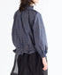 gingham check pleats frill blouson