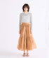 sheer starched cotton lace tiered skirt
