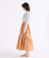 sheer starched cotton lace tiered skirt