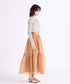 sheer starched cotton lace tiered skirt