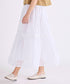 sheer starched cotton lace tiered skirt