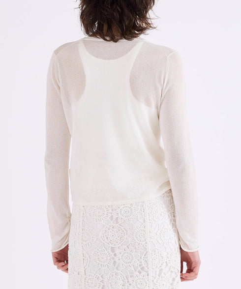 14G sheer paper knit