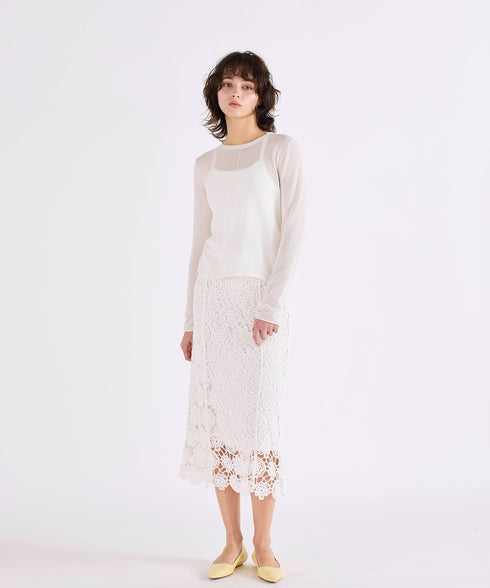 14G sheer paper knit