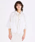 pleats sheer dolman blouson