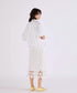 pleats sheer dolman blouson